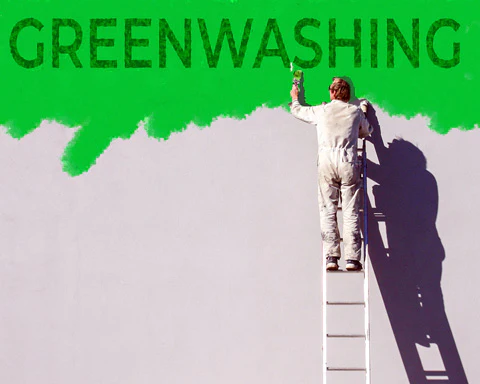 immagine con un pittore che dipinge la parete di verde in rifrimento al greenwashing